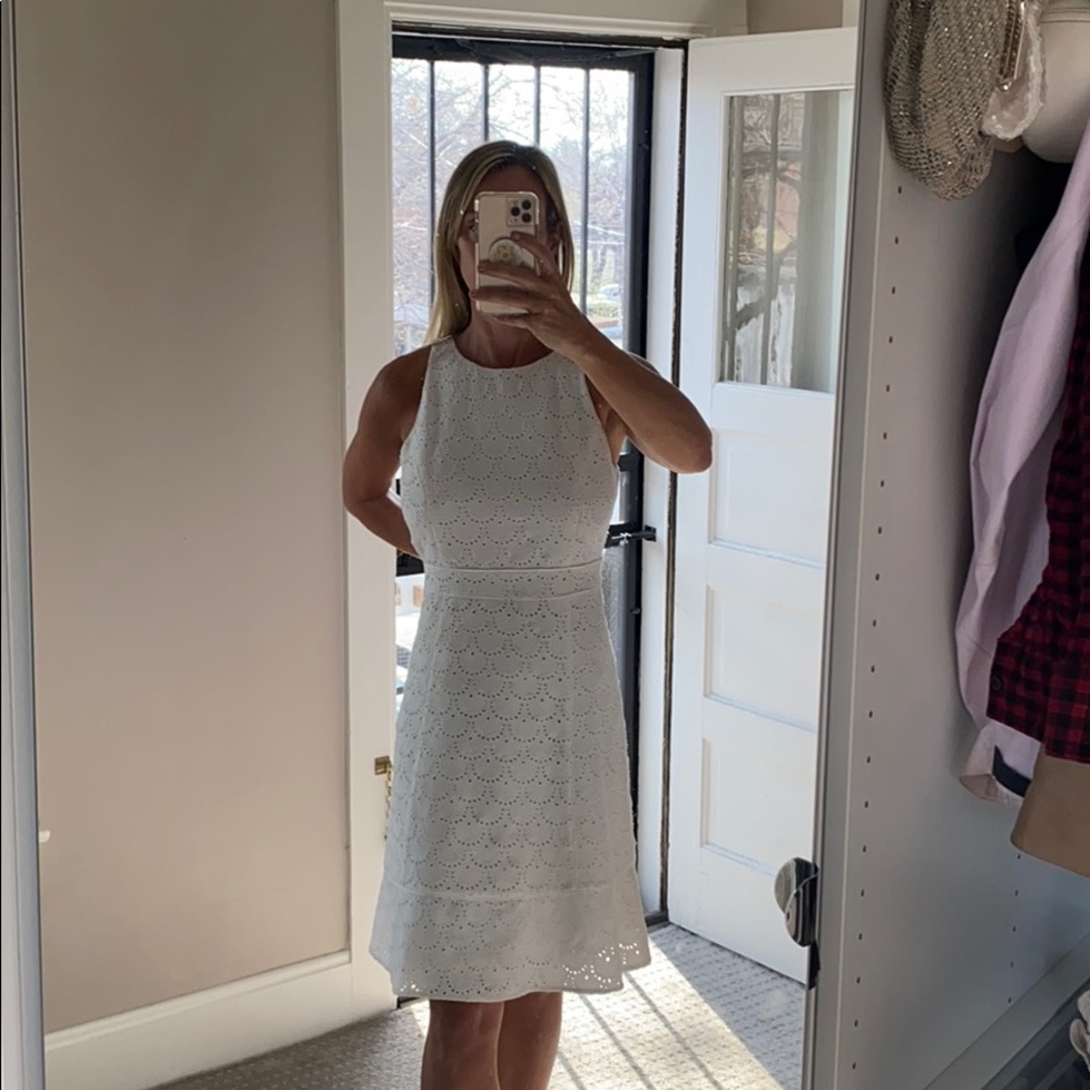 Ann Taylor size 6 white eyelet dress